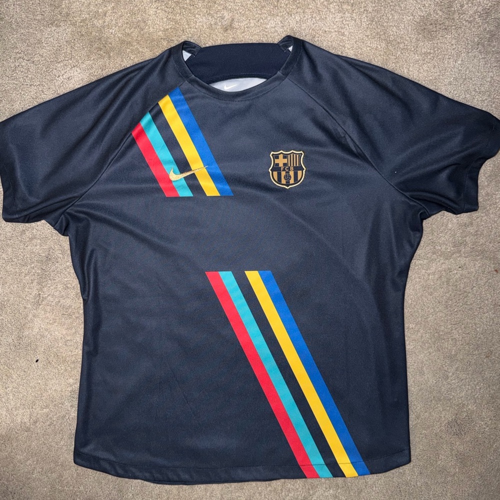 Women’s Navy F.C Barcelona Warm Up Top